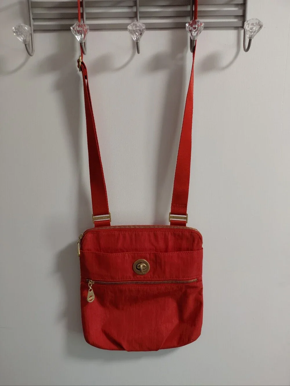 Baggallini Orange Crossbody Bag with Gold Hardware